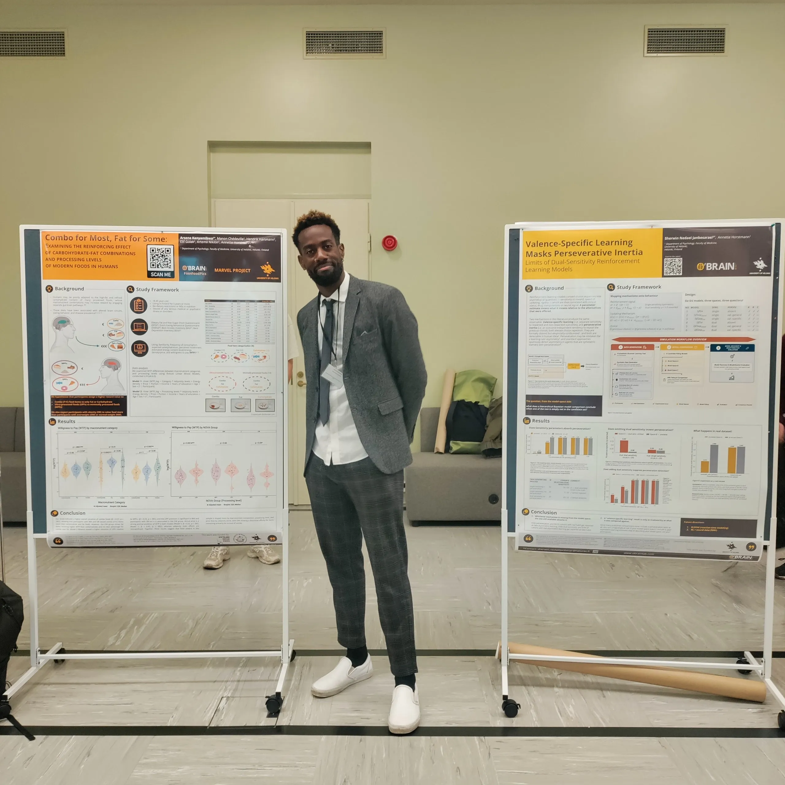 Arsene Kanyamibwa presenting at the Poster Session