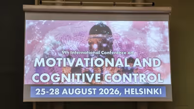 Sherwin Nedaei Janbesaraei and Arsene Kanyamibwa represented the O’BRAIN Lab at the International Conference on Motivational and Cognitive Control in Helsinki.